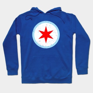 Retro Chicago Illinois City Flag // Vintage Chicago Grunge Emblem Hoodie